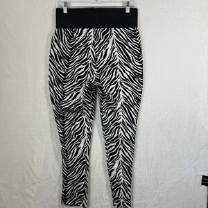 Zebra Velvet Burnout Size Large Women's Leggings‎ Mob Wife BB Jeans